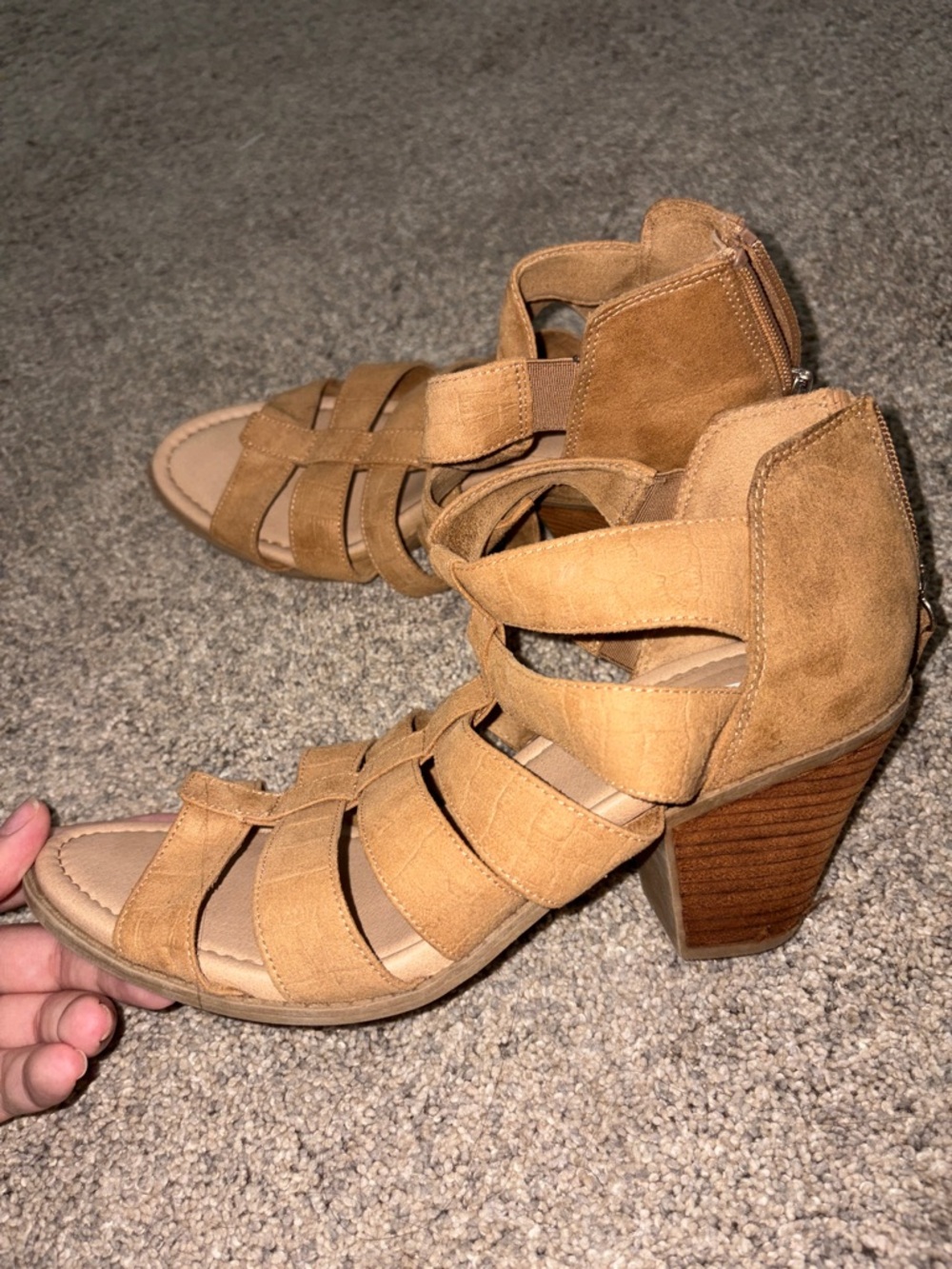 Dr. Scholl's Tan Strappy Gladiator Heels
